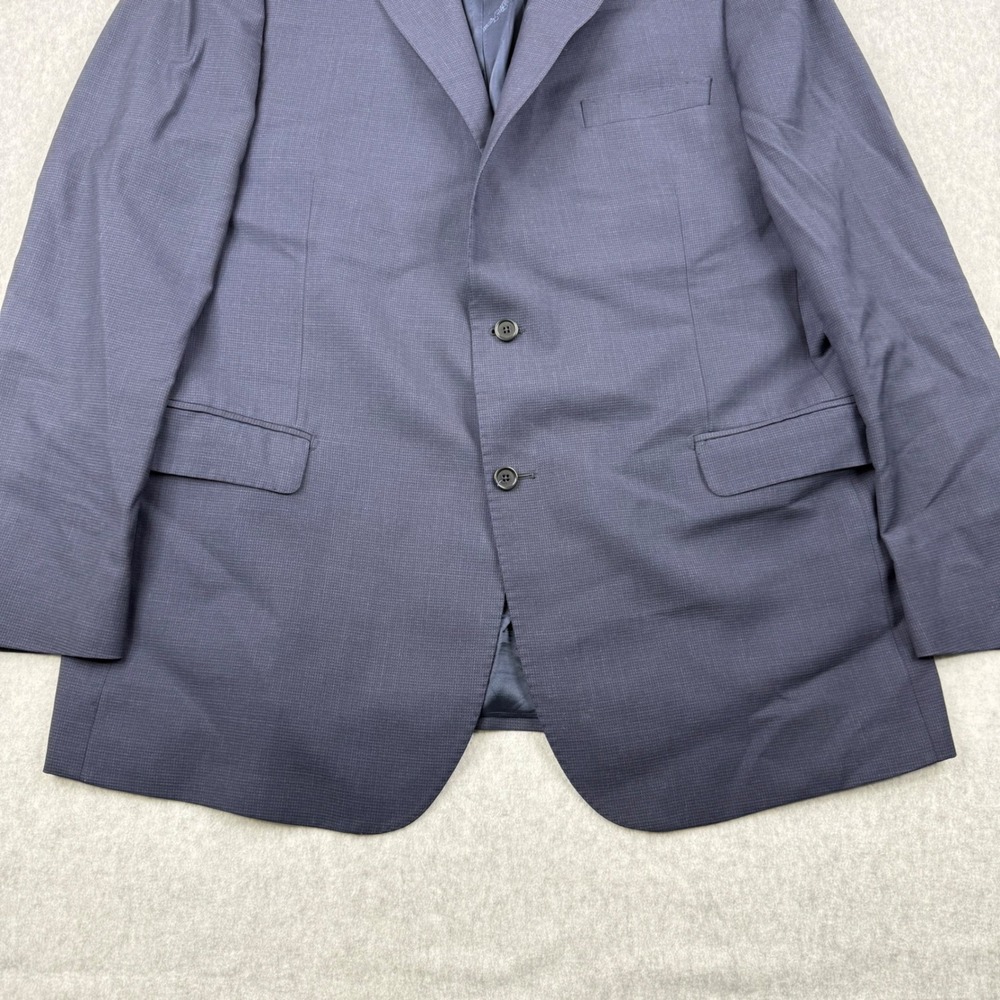 Ermenegildo Zegna Blazer Mens 46L Navy Blue Wool Saks Fifth Avenue Traveller - Picture 3 of 16